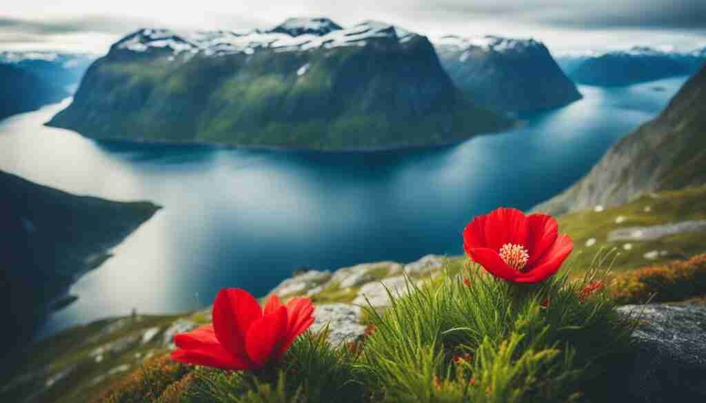 Red flowers in Norwegian culture