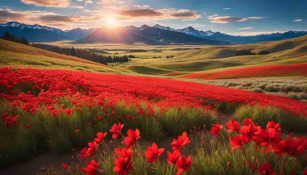 Red flowers in culture