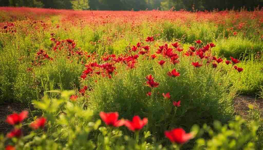 Red wildflowers in New Jersey