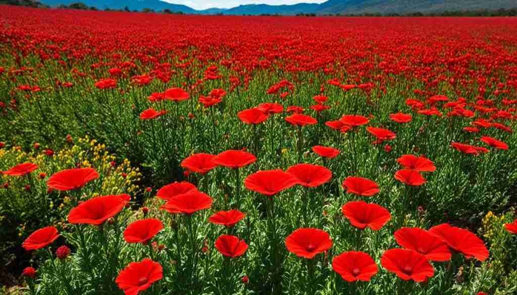 Zimbabwe red flower varieties