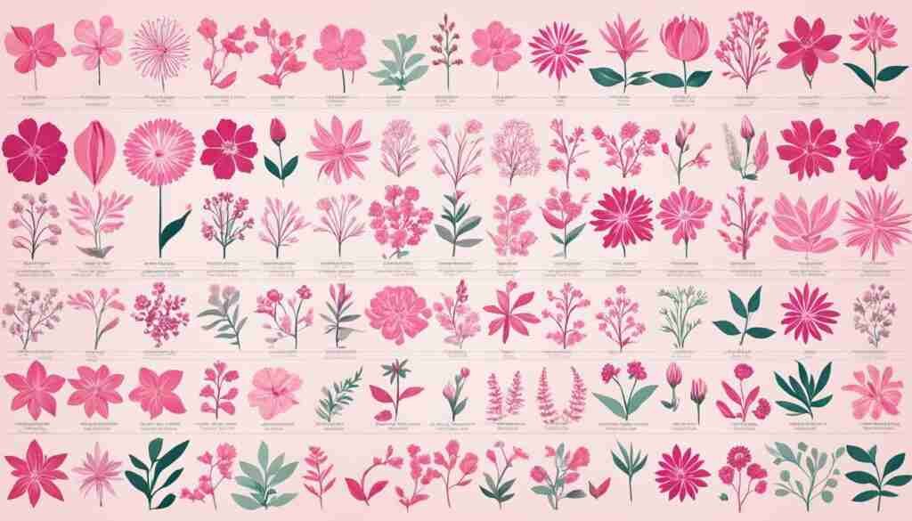 pink flower species list pink flower species list