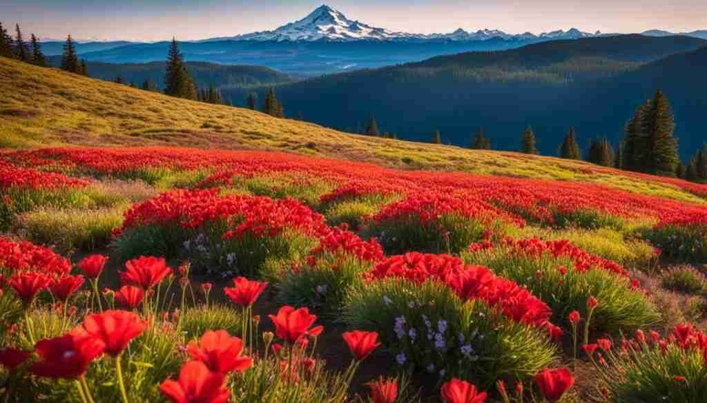 popular red flowers in Oregon