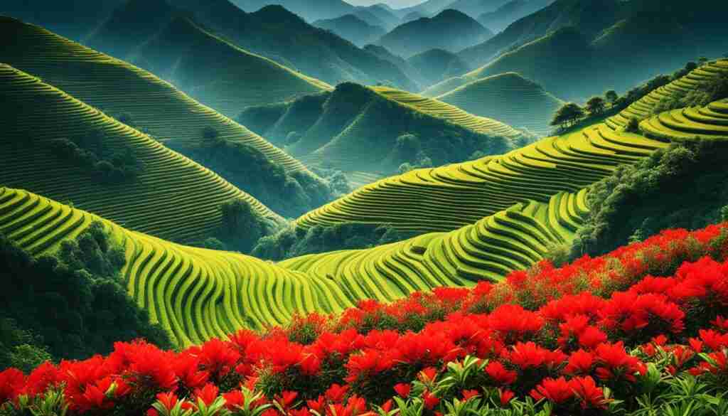 red flowers in Vietnam red flowers in Vietnam