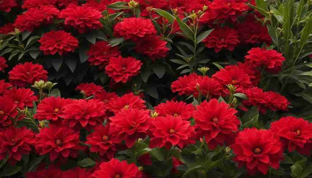 shades of red flowers