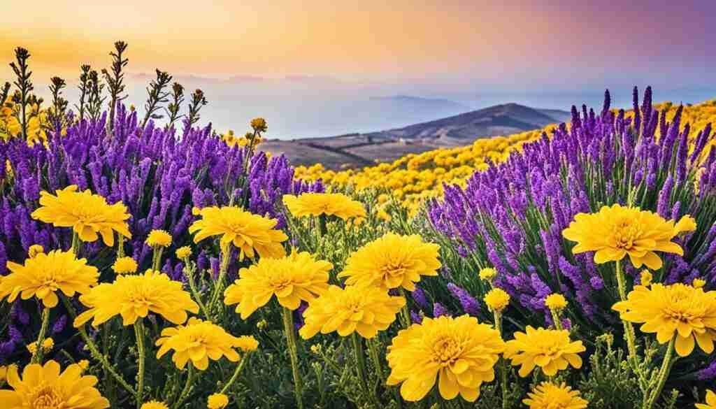 Different Shades of Yellow Floral Blooms