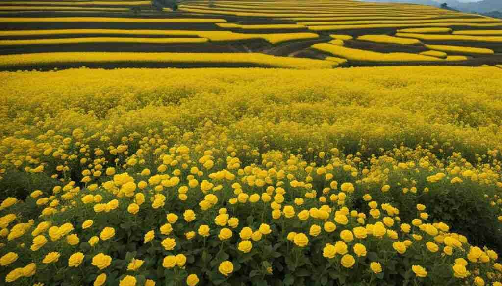 Different Shades of Yellow Floral Blooms