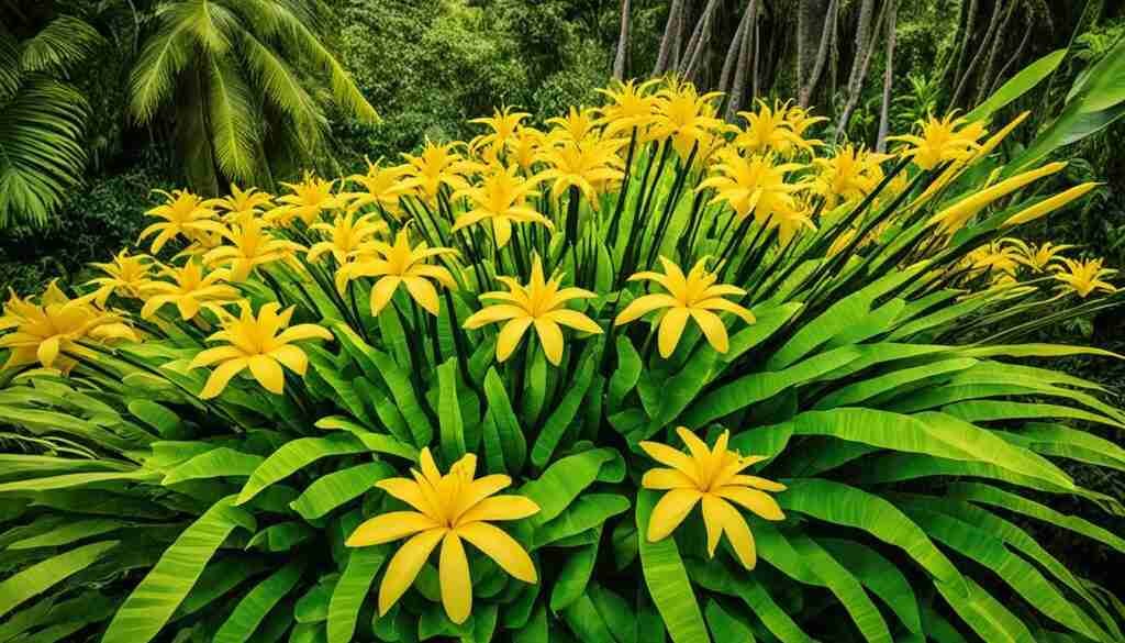 Different Shades of Yellow Floral Blooms in Micronesia
