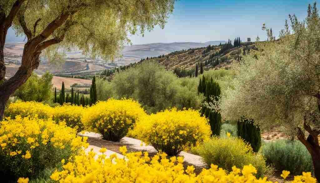 Israeli garden yellow flowers