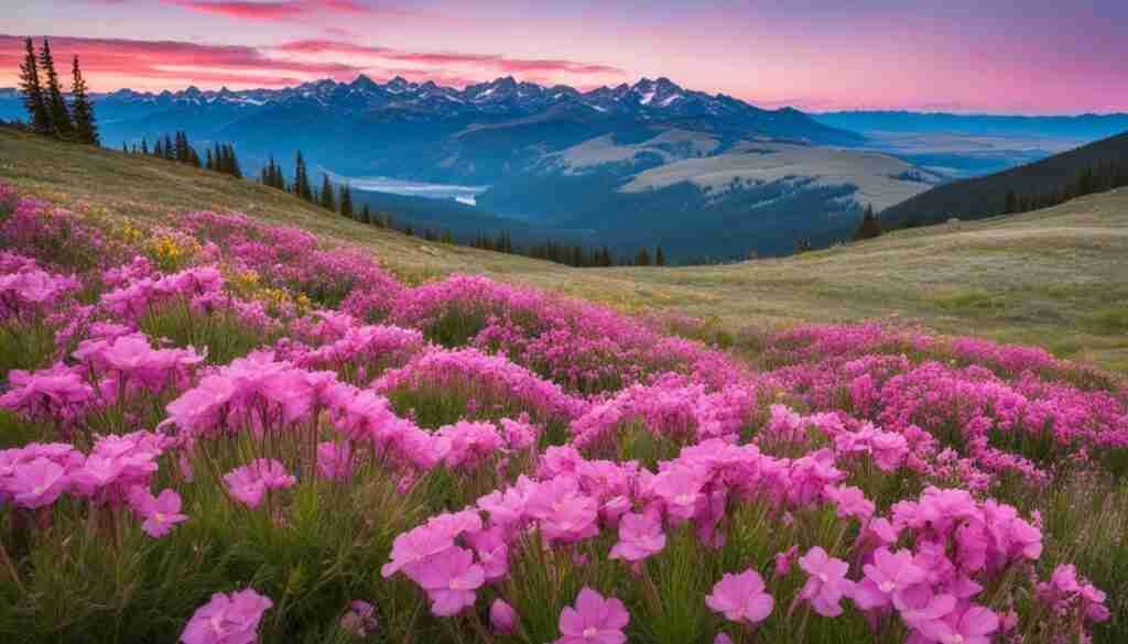 Pink Flowers in Montana