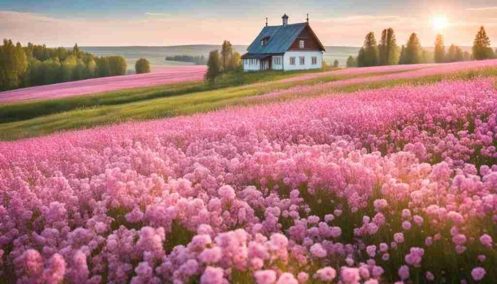 Pink Flowers in Russian Culture
