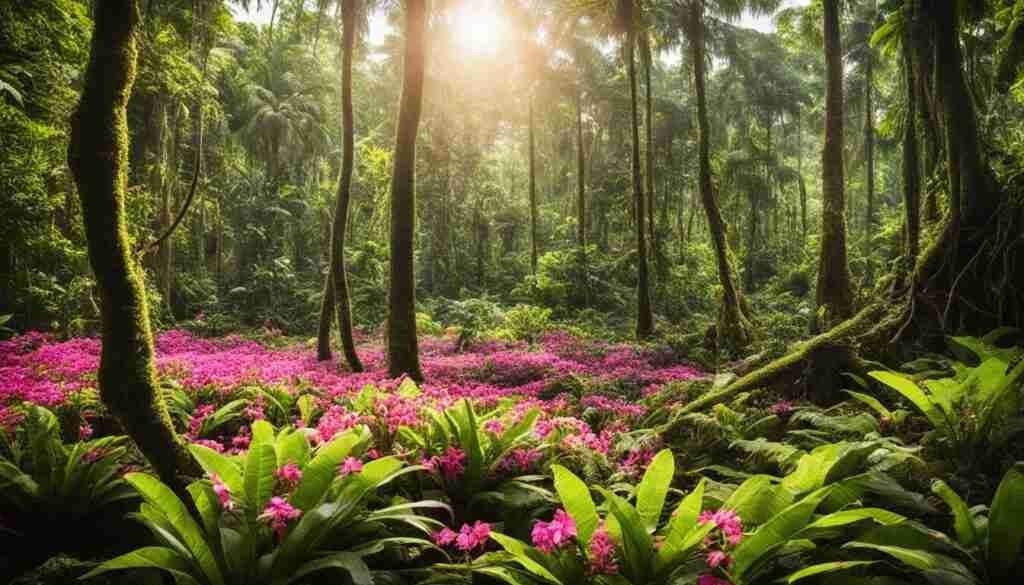 Pink Flowers in Suriname