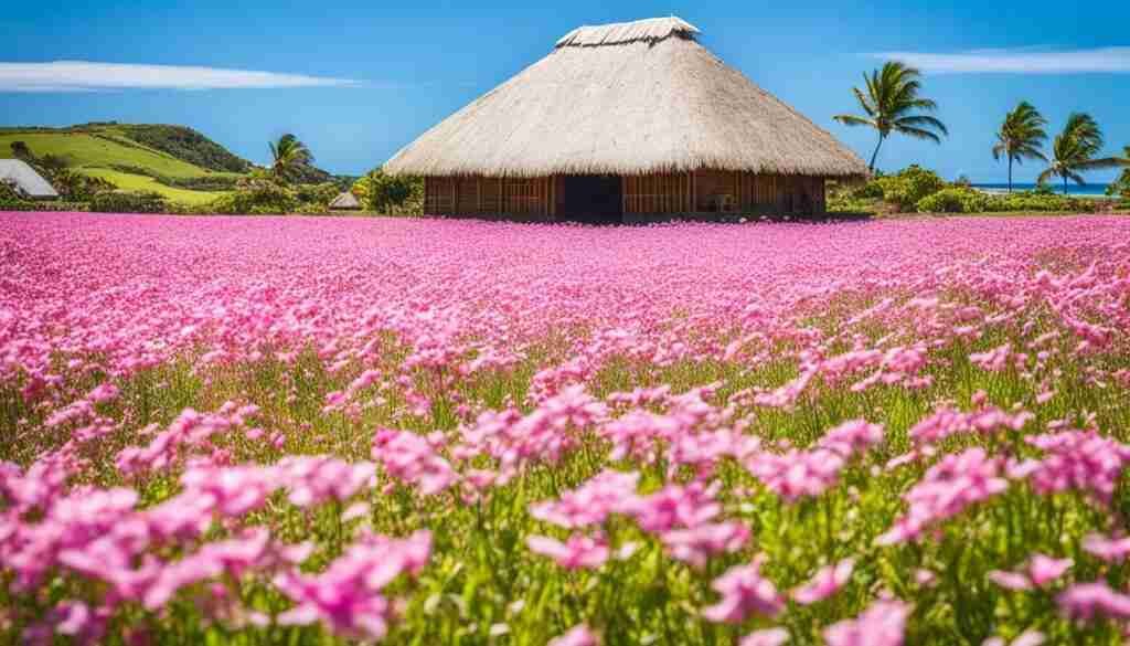 Pink Flowers in Tongan Culture
