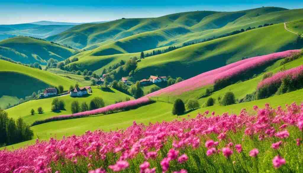 Pink flowers in Romania Pink flowers in Romania