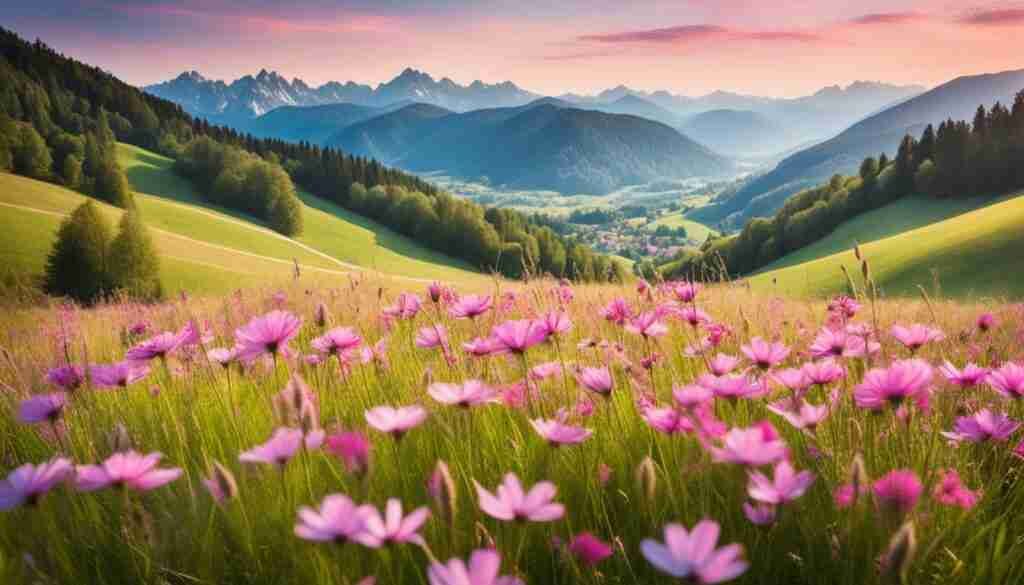 Pink flowers in Slovenia Pink flowers in Slovenia