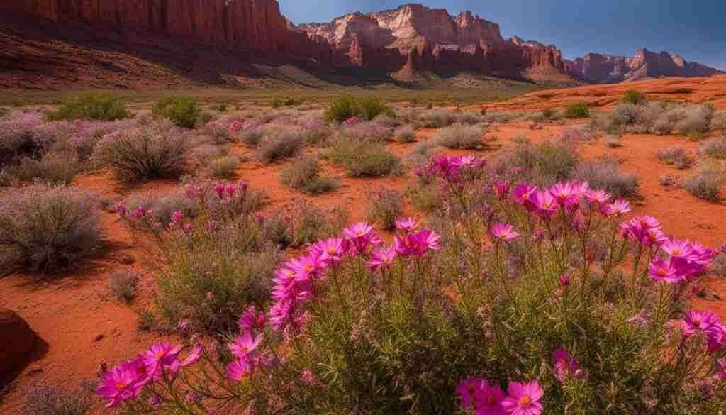 Pink flowers in Utah's natural landscapes
