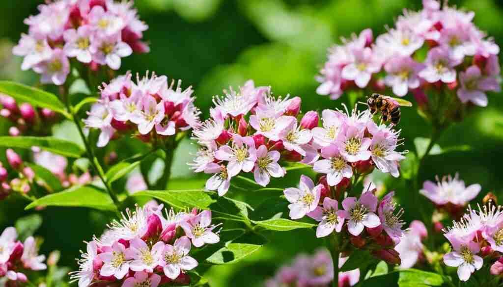 Pink flowers in a garden