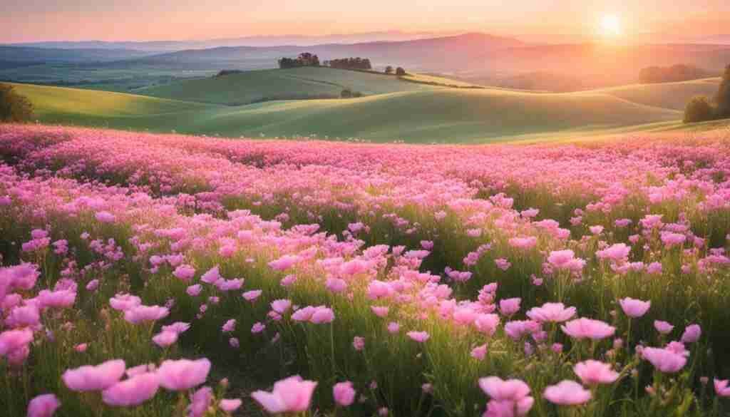 Pink flowers in culture