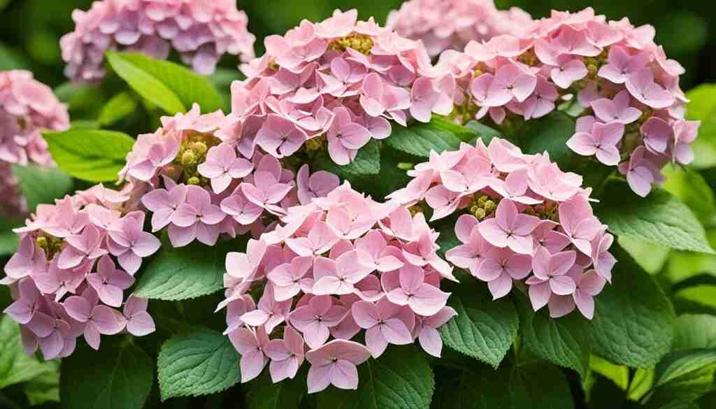 Pink hydrangeas in Missouri