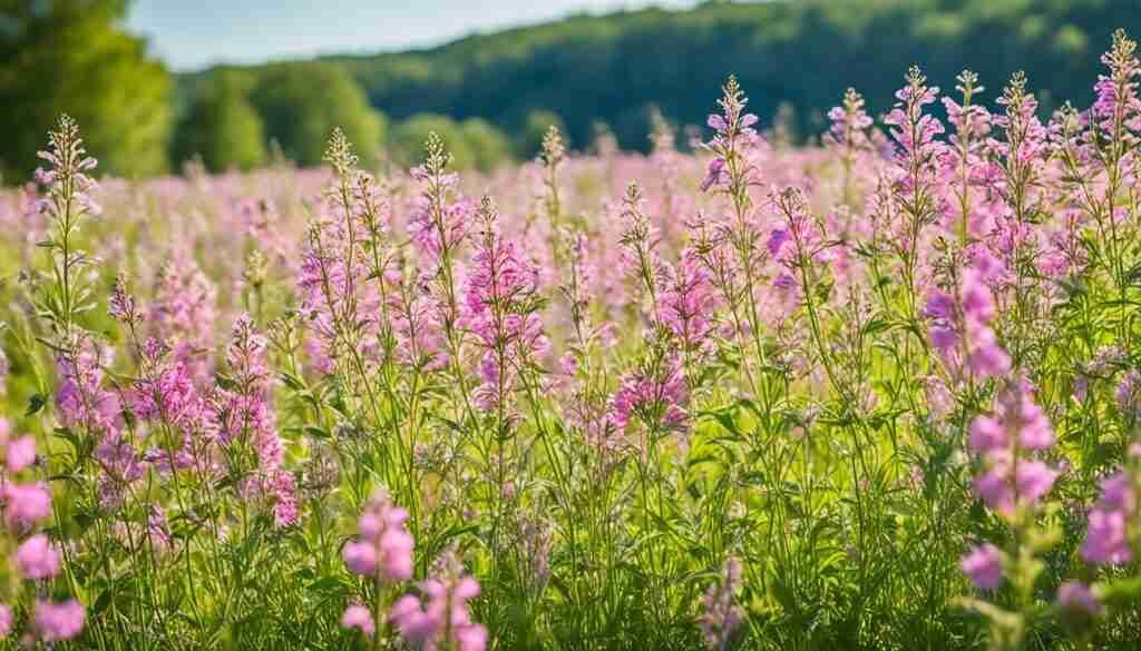 Pink wildflowers in Maryland