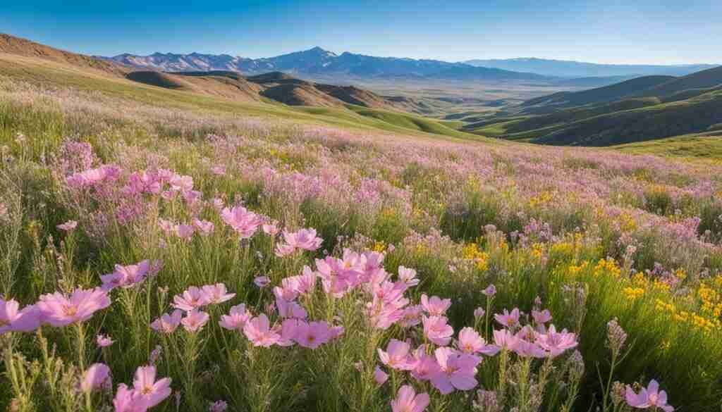 Pink wildflowers in Utah