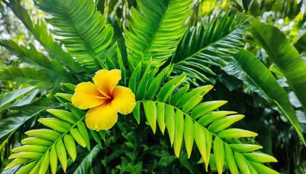 Tropical Yellow Blooms in Saint Lucia