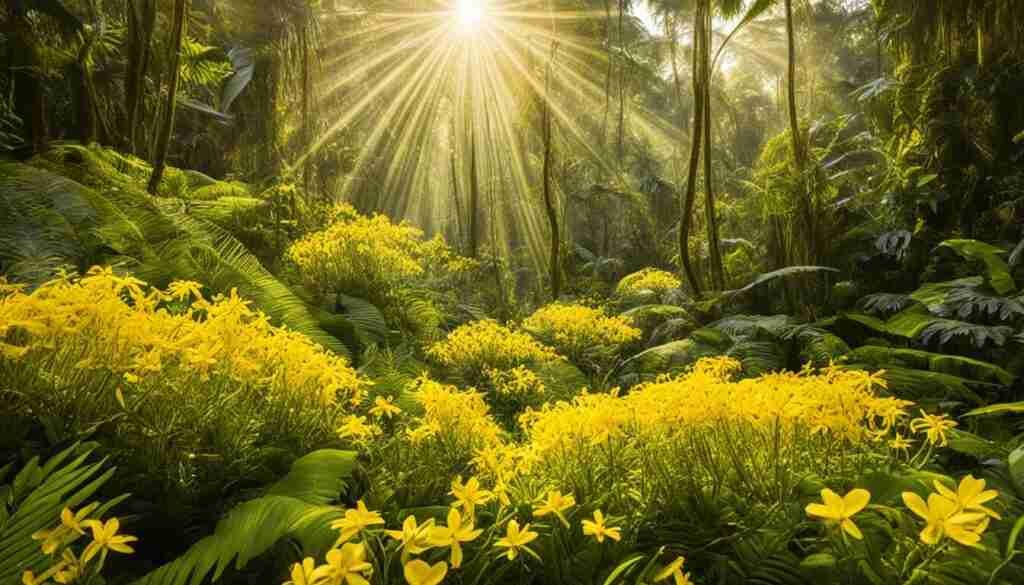 Yellow Flowers in Guyana's Natural Environment Yellow Flowers in Guyana's Natural Environment