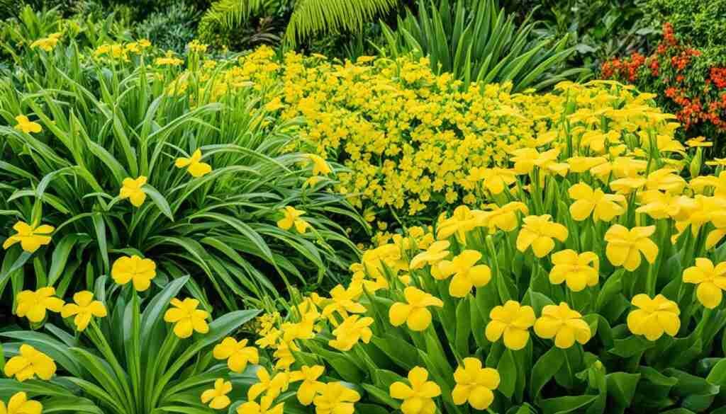 Yellow flower varieties in Saint Kitts and Nevis