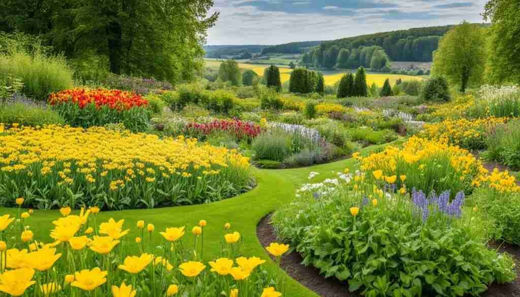 Yellow flowers in a garden Yellow flowers in a garden