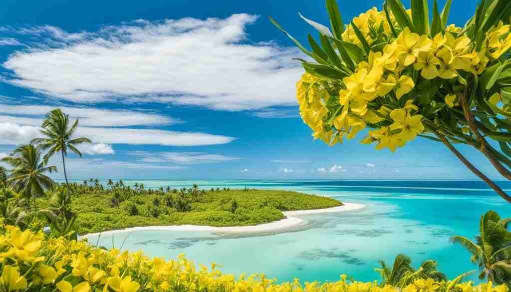 Yellow ilima flowers in Kiribati