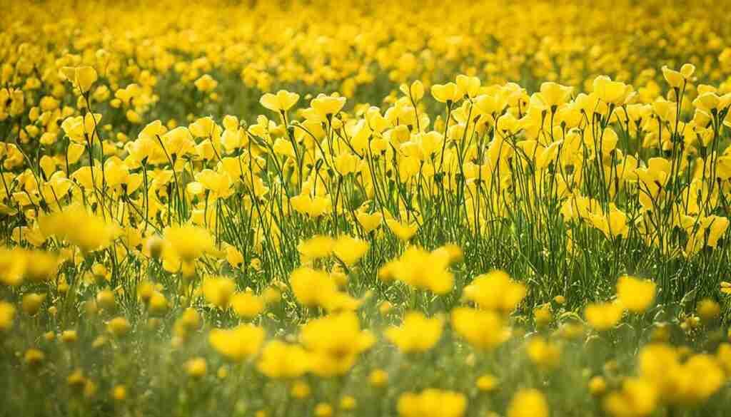 different shades of yellow floral blooms