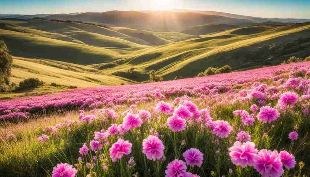 pink flowers in Uruguay