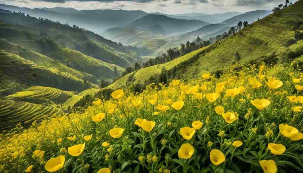 popular yellow flower types in Rwanda