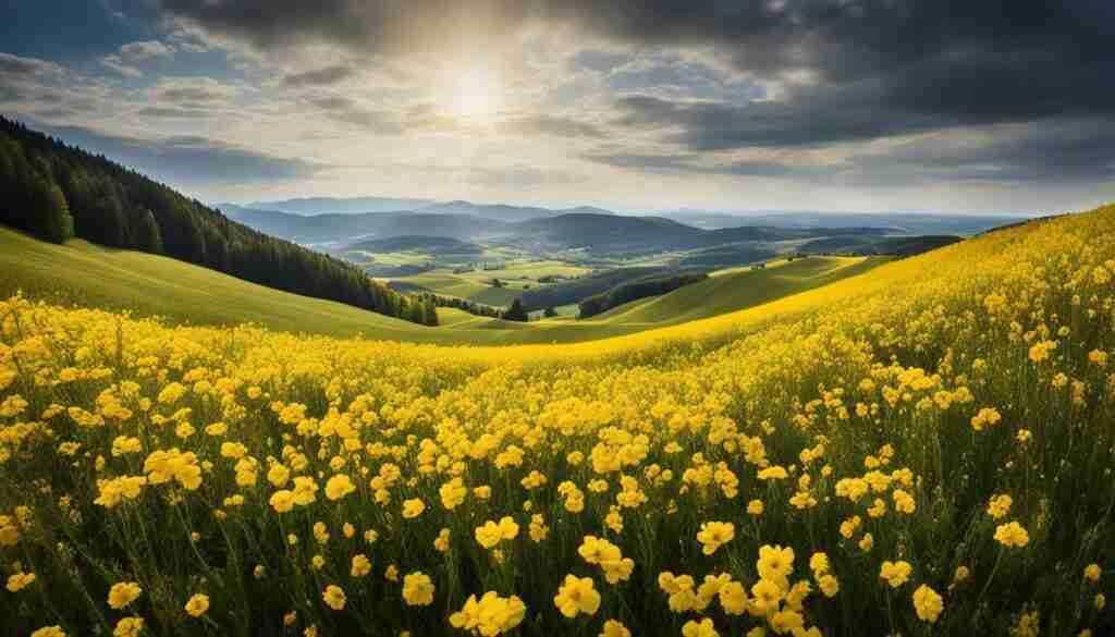Different Shades of Yellow Floral Blooms