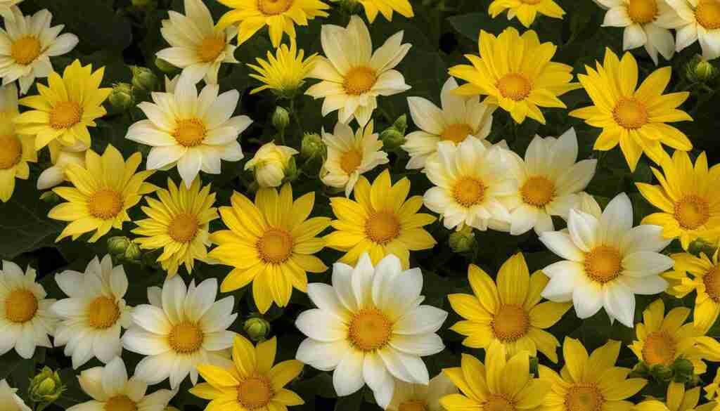 Different Shades of Yellow Floral Blooms