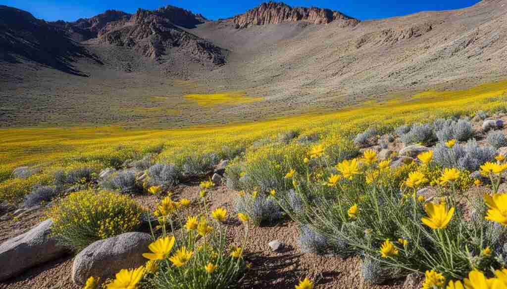 Nevada blooming yellow plants