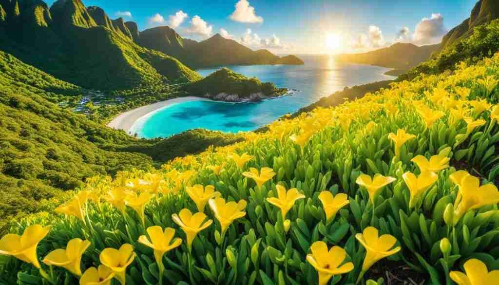 Popular yellow flowers in Seychelles Popular yellow flowers in Seychelles