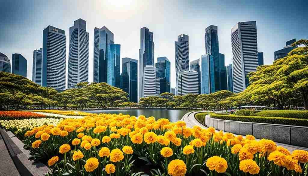 Singapore Yellow Marigolds and Daffodils