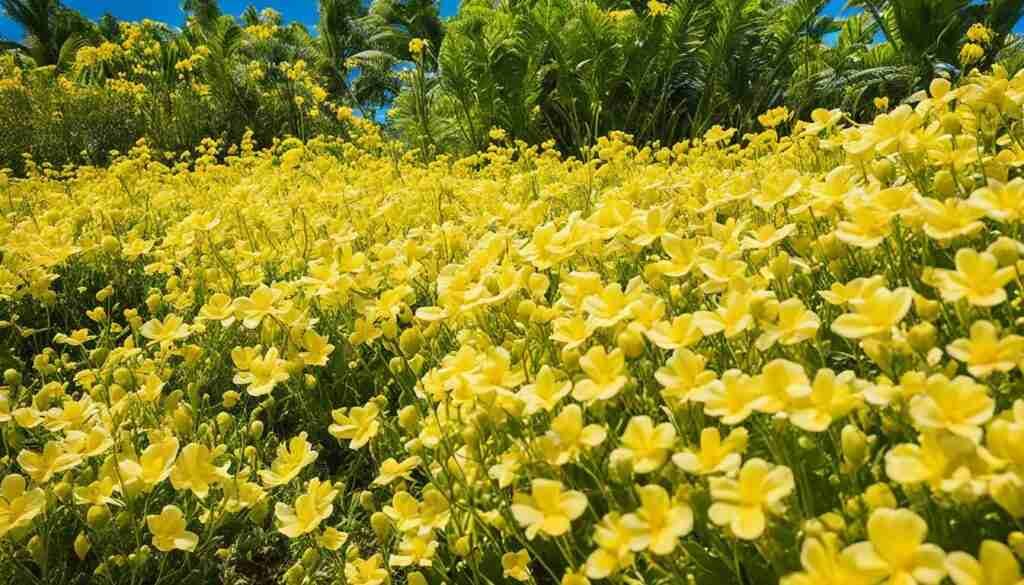 Yellow Flower Types in Tuvalu