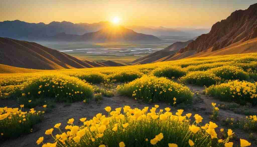 Yellow Flowers in Turkmenistan