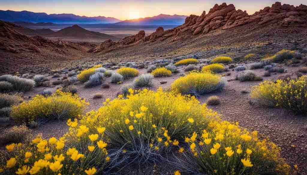 Yellow desert flowers in Nevada