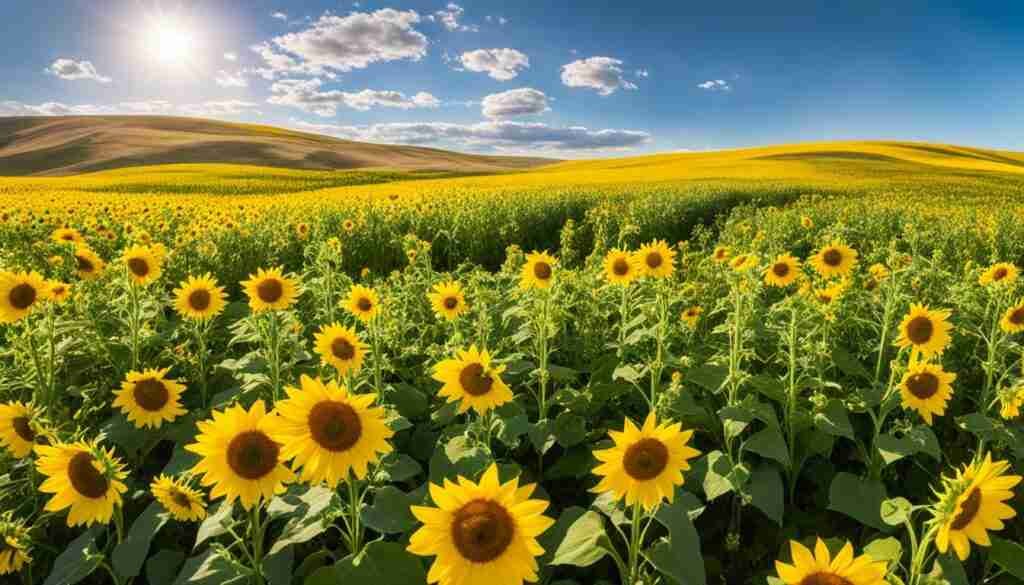 Yellow flower varieties in North Dakota