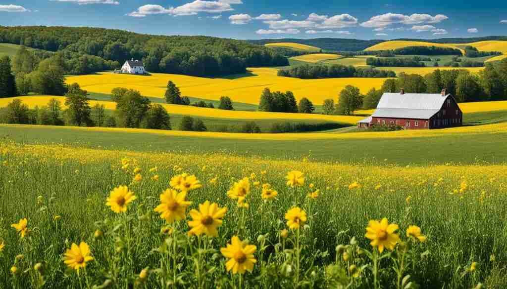 Yellow flower varieties in Wisconsin