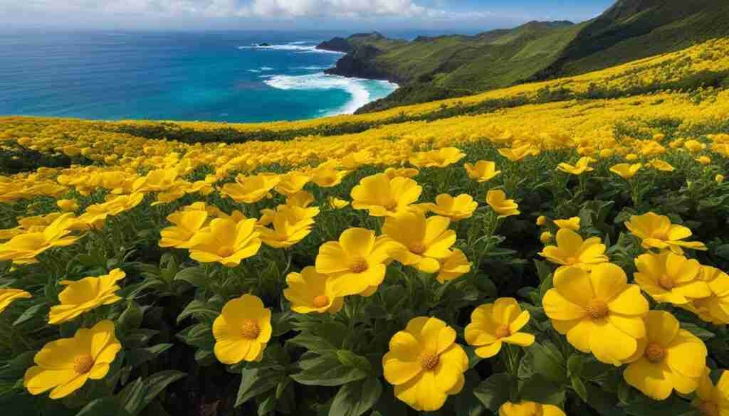 Yellow flowers in Hawaii