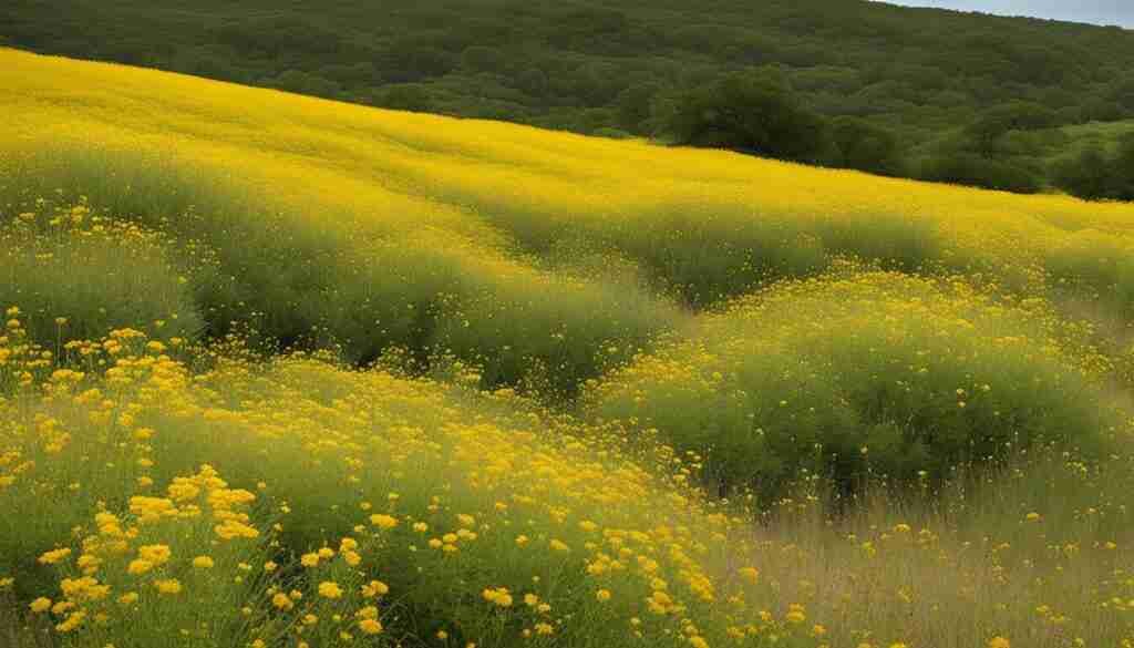 Yellow wildflowers in Texas
