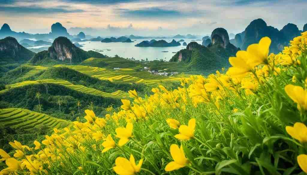 yellow flowers in Thailand